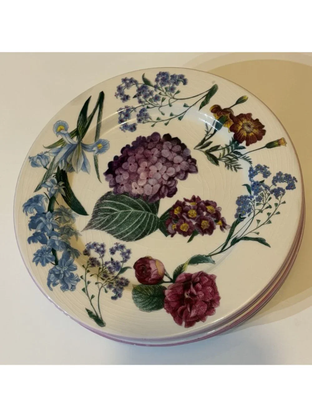 Williams Sonoma RB Bernarda Portugal Floral Salad Plates Hydrangea Set of 6 VTG